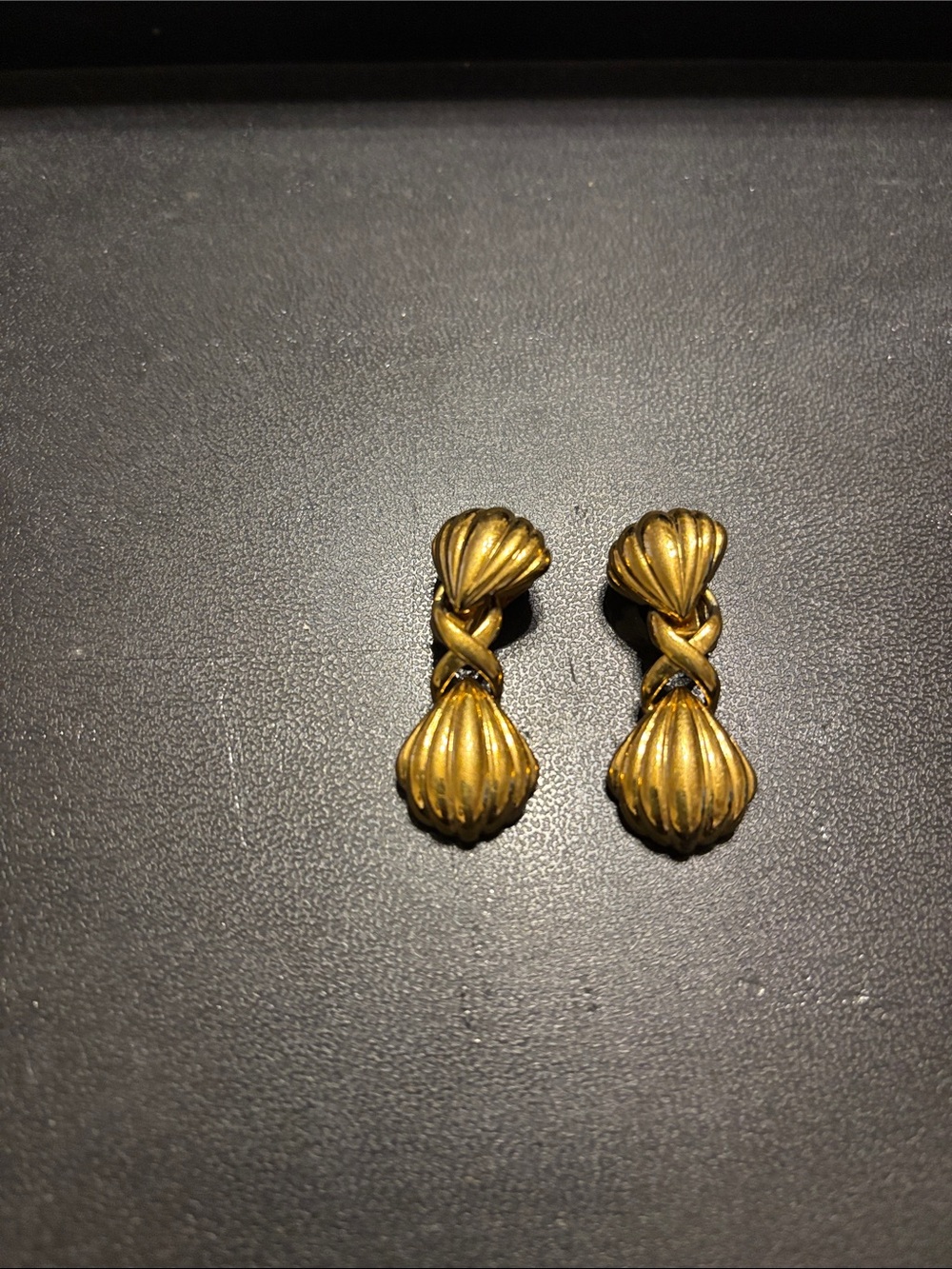 Napier Gold-Tone Shell Drop Earrings - Women Jewelry